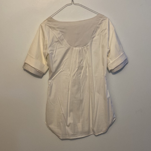 New Rayure stretch short sleeve cotton blouse - Picture 6 of 6
